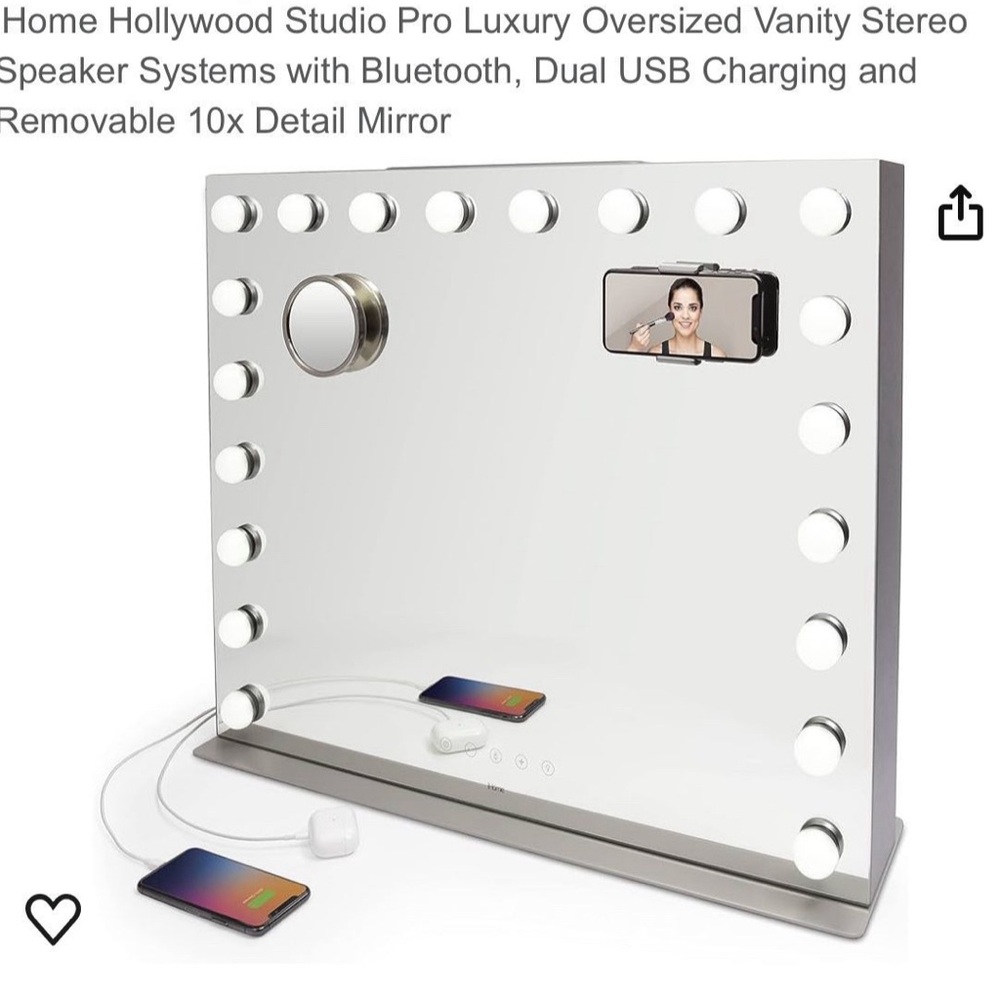 iHome Hollywood Studio Pro Luxury Oversized Vanity